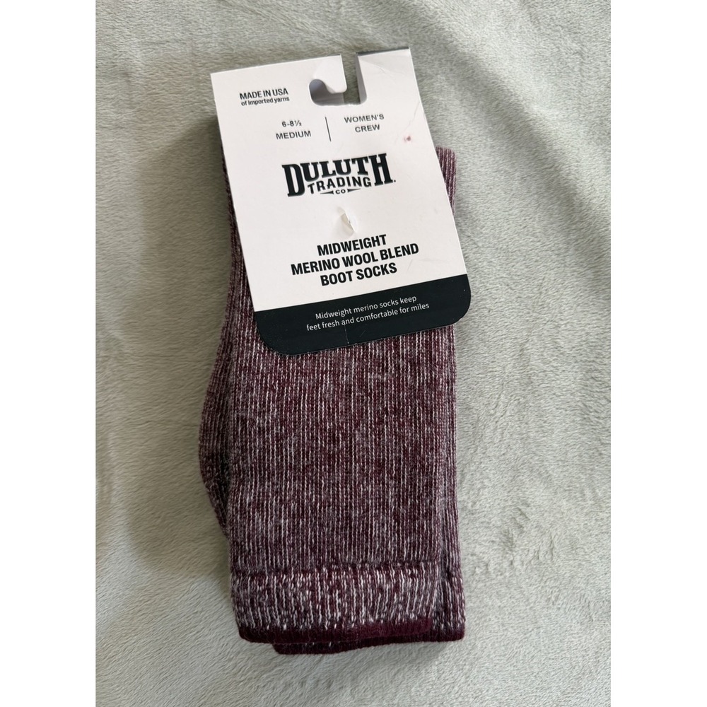 Duluth Trading Co Boot Socks Womens Medium 6-8.5 Wool Blend NWT